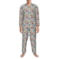 thumbnail image 3 of Salouo truck car Print Button-Front Long Sleeve Pajama Set for Men, Soft 2Pjs Men's Long Sleeve Sleepwear-Large, 3 of 7