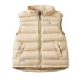 thumbnail image 2 of Godderr Kids Toddler Boys Girls Puffer Down Vest Sleeveless Jacket Winter Outwear Baby Solid Color Down Vest Full Zipper up Jacket for 3-12Y, 2 of 6
