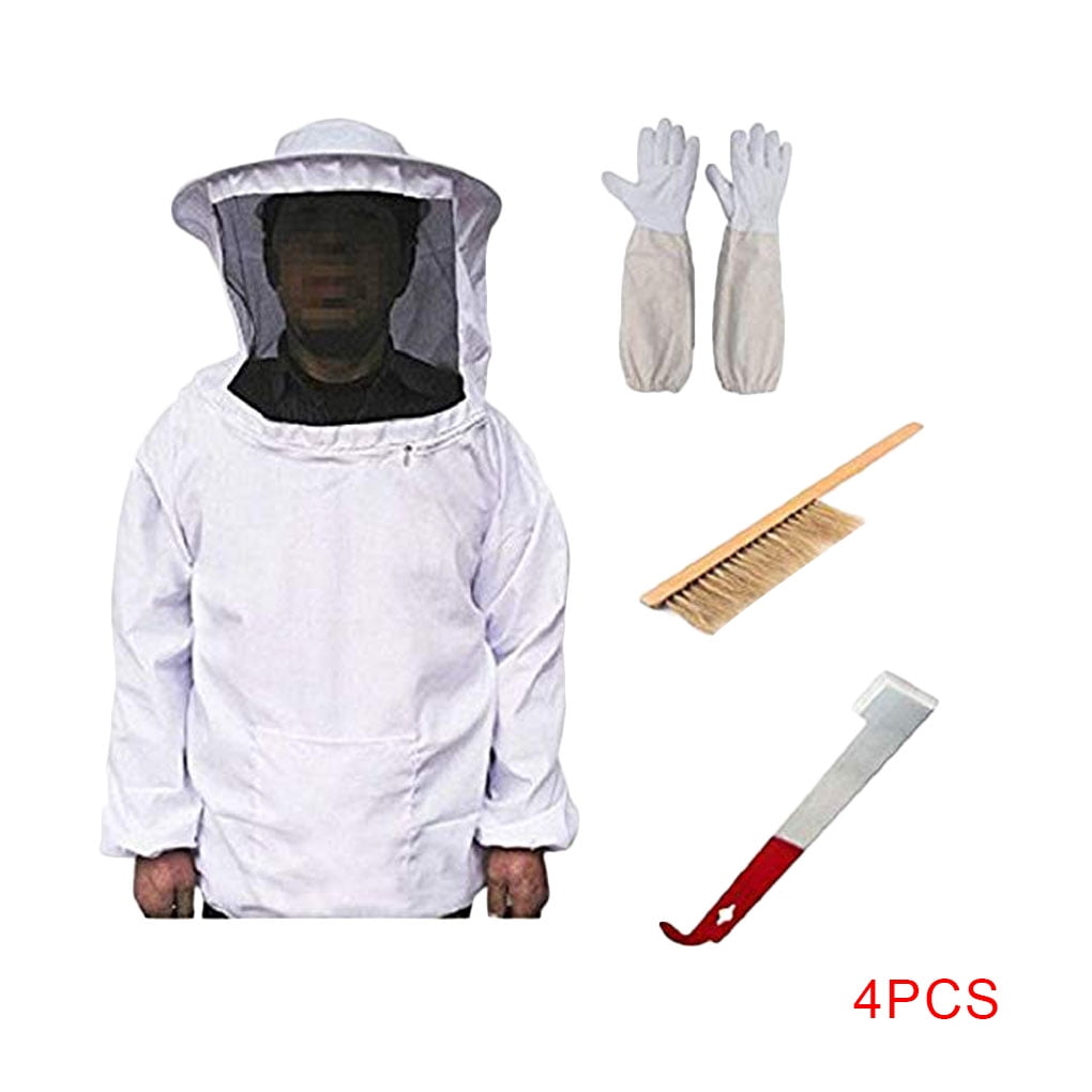 Beekeeper Protect Bee Jacket keeping Suit Safty Veil Hat Body Equipment Hood DD 