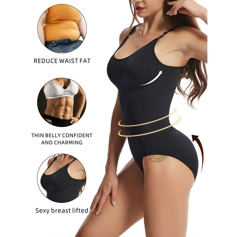Deago Womens' Slimming Bodysuit Tummy Control Shapewear Seamless Sculpting  Thong Body Shaper Tank Top (Black, 2XL) 
