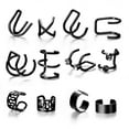 thumbnail image 1 of Ear Cuffs Alloy Fashion 6 Pairs Rhinestone Non-piercing Cuff Earrings Ear Clips, 1 of 10
