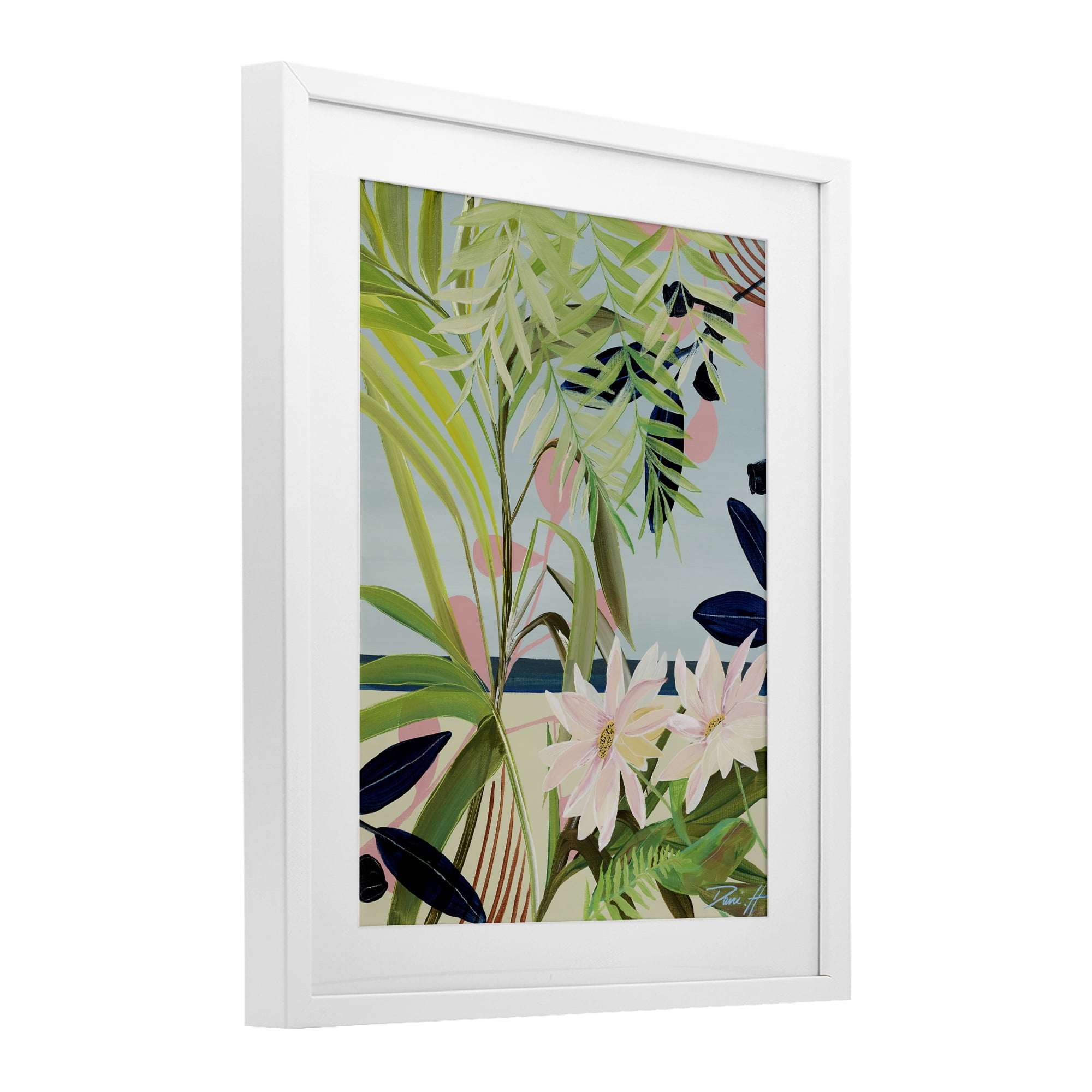 Stupell Industries Discovery of Lush Plants White Framed Print Under Glass, design by Dani Heyward