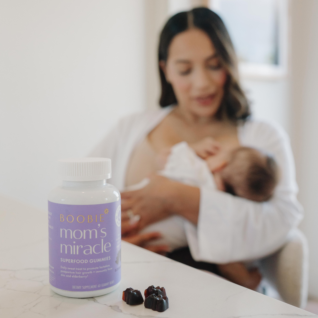 Boobie Bears Elderberry Lactation Gummies, Supporting Lactation with Milk-Boosting Superfoods, 60 Gummies