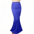 thumbnail image 5 of hoksml Women's Solid Color High-Waist Mermaid Maxi Skirt, Stretchy Bodycon Skirt with Flared Hem for Casual and Formal Wear, 5 of 6