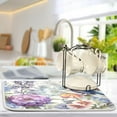 thumbnail image 5 of Floral Birds Dish Drying Mat, Absorbent Microfiber Pad Protector For Kitchen Counter Top Mat Dish Drainboard 16x18in Home Decor, 5 of 7