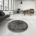 thumbnail image 4 of Ahgly Company Machine Washable Indoor Round Traditional Gray Area Rugs, 3' Round, 4 of 7