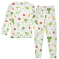 thumbnail image 2 of joogoo Vegetables Pattern Pajamas Set Long Sleeve Soft Cotton Sleepwear 2 Piece 18M, 2 of 7