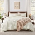 thumbnail image 2 of California King Comforter Set Ivory - 3 Pieces Cal King Boho Ivory Lightweight Bedding Comforter Sets, Oversized All Season Soft Bed Set (104x96In Comforter & 2 Pillowcases), 2 of 8