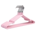 thumbnail image 1 of Perchas recubiertas de PVC Gloria organizador de suspensión de ropa resistente Rosa, 1 of 9