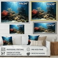 thumbnail image 4 of Designart "Paradise Beneath The Coral Waves" Coastal Coral Under Water Floater Framed Wall Art Living Room, 4 of 5