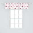 thumbnail image 2 of Ambesonne Flamingo Window Valance, Tropic Birds and Spots, 42" x 12", Hot Pink Blush, 2 of 3