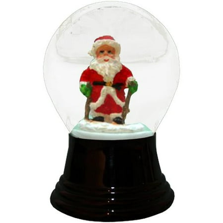 Alexander Taron Sking Santa Snow Globe