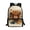 Calf and Sunflower Pattern, variant on Cartoon Cat Orange Ears Polyester Backpack, Rich Texture Student Bookbag 17 Inch Side Mesh Pockets School Backpack for Vacation Travel
