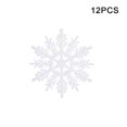 thumbnail image 1 of 12 adornos navideños brillantes de copos de nieve para colgar en el árbol o ventana (blancos, 9,9 cm de diámetro), 1 of 7