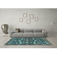 thumbnail image 3 of Ahgly Company Indoor Square Persian Light Blue Traditional Area Rugs, 5' Square, 3 of 4