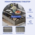 thumbnail image 6 of ModFusion 6-Piece Wicker Patio Sectional Set with Lift-Top Table & Outdoor Loveseat, Gray, 6 of 9