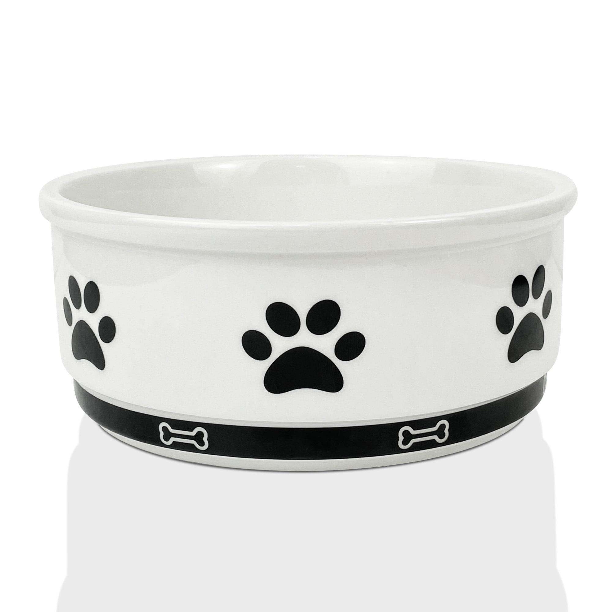 Ptlom Ceramic Pet Bowl for Dogs and Cats, Dog Food and Water Feeding Bowl, Durable Pets Feed
