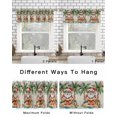 thumbnail image 6 of Christmas Kitchen Curtain Valances for Windows Farmhouse Short Curtains, Coastal Santa Claus Beach Cocount Tree on Linen Rod Pocket Valance Curtain for Bedroom Cafe Living Room 60"x18", 6 of 8