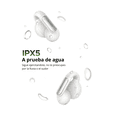 thumbnail image 4 of Audífonos Inalámbricos HiTune S5 UGREEN Bluetooth 5.3 Earbuds Blanco, 4 of 5