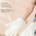 thumbnail image 3 of YEYIXUK  A pair Five-finger silicone anti-heat gloves, microwave oven anti-slip thickened and cotton-padded heat insulation gloves, high-temperature resistant baking gloves, 3 of 6
