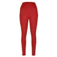 thumbnail image 4 of ibuvkizy Yoga Pants Women Tummy Control Gym Leggings Women Workout Out Pocket Leggings Fitness Sports Running Yoga Athletic Pants Red,XXXL, 4 of 9
