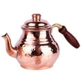 thumbnail image 3 of Copper Teapot for Loose Tea Double Tea Pot with Hand Chaining 2-qt. (1.9 L); 1.05-qt. (1 L) Copper Tea Kettle Tea Brewer Coffee Pot Teaware, 3 of 7