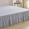 thumbnail image 4 of Bed Skirt Queen Size Ruffled Bed Skirt with Split Corners, Queen Bed Skirts 12 Inch Drop, Queen Size Bed Skirting with Platform, 12'' Queen, Silver Gray, 4 of 7