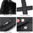 thumbnail image 2 of Bolso de hombro de cuero Levence antirrobo ajustable negro, 2 of 7