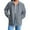 Dark Gray, variant on Stand Collar Women's Long Jacket Wind Resistant Button Front Hooded Coat for Outdoor