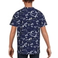 thumbnail image 5 of Wukai Hawaiian Style Youth Unisex Short Sleeve T-Shirt for Boys, Girls, Teens, and Kids-Small, 5 of 7