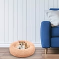 thumbnail image 2 of Matoen Cute Round Calming Dog Bed, Pet Small Plush Dog Donut Bed for Medium Small Breed Dog, Soft, Comfy and Cozy Doggie Bed, Beige, 2 of 6