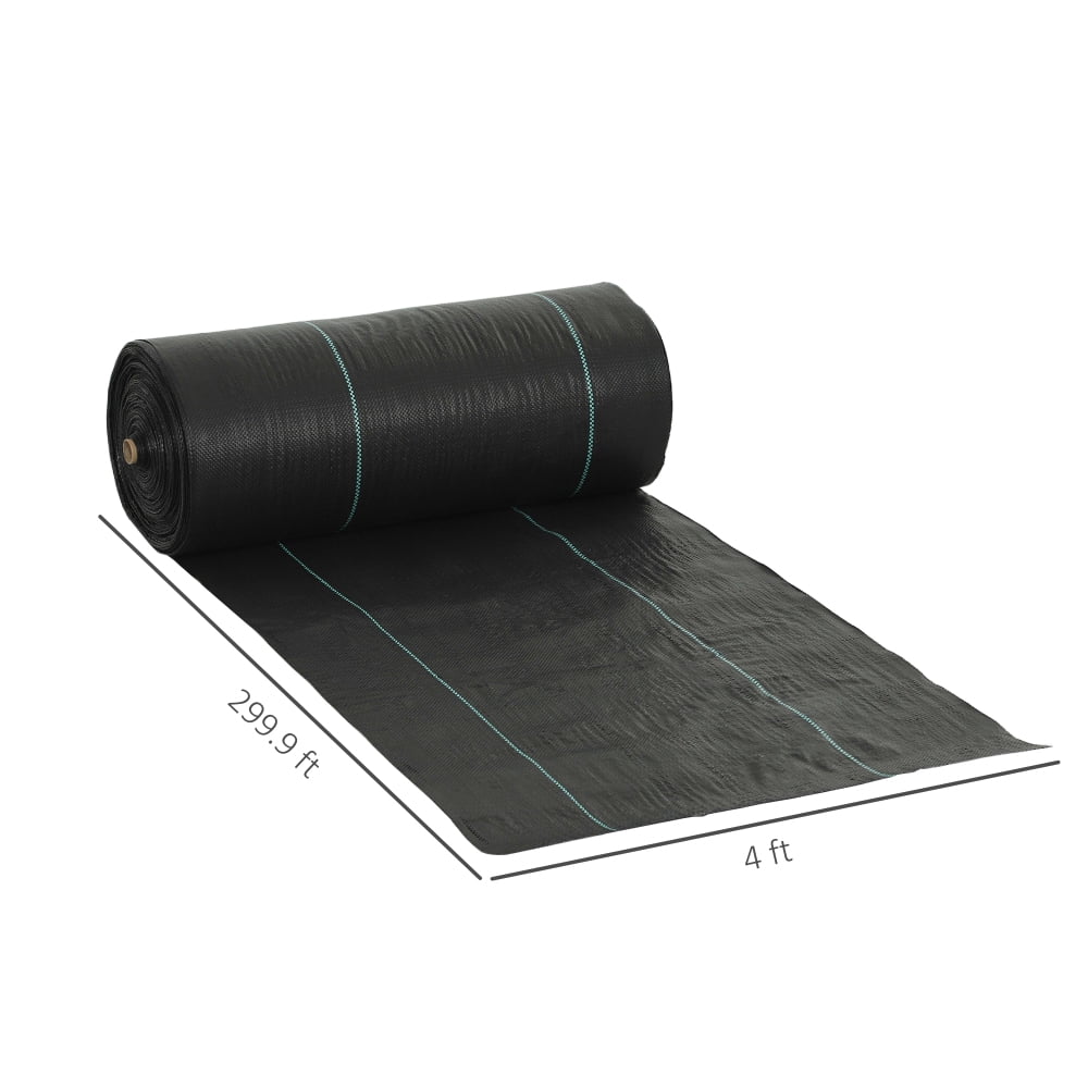 DECMAY Weed Barrier Fabric 3.9ft x 300ft | Heavy-Duty Woven Landscape Fabric for Weed Control, 140 GSM PP Ground Cover for Gardening, Landscaping, Outdoor Use (Black)