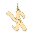 thumbnail image 5 of Auriga Fine Jewelry 10K Yellow Gold Large Script Letter K Initial Charm for Women, 5 of 5