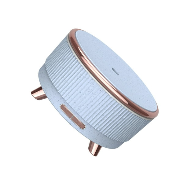 Injueey Humidificador de aire ultrasónico de 500ml, difusor de aceite esencial, humidificador de Aroma eléctrico, rociador enfriador, mejora Humidificadores Flor azul Enchufe de EE. UU.