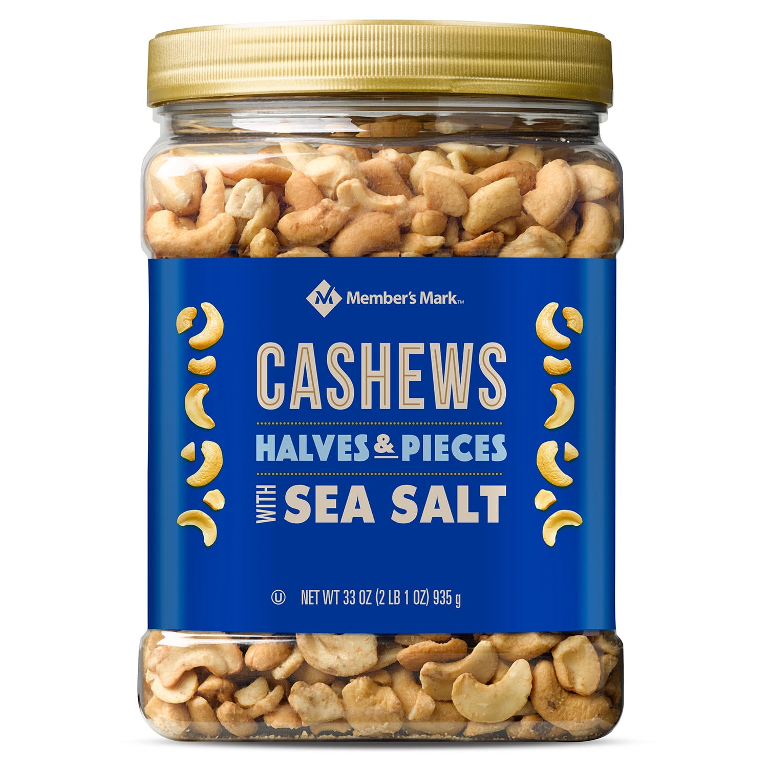 M.M Cashew Halves and Pieces with Sea Salt (33 oz.)