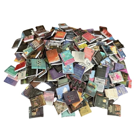 Mini Books for Anxiety Bookshelf, 300 PCS Mini Books Model Without Repetition, DIY Crafting, Dollhouse Decor, Accessories Mini Miniatures Books, Anxiety Bookshelf Mini Books (300 PCS Books)