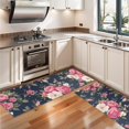 thumbnail image 3 of Kitchen Rugs Sets Of 2,Pioneer Flower Floral Print Pattern Anti Fatigue Kitchen Mat Rugs Non Slip Washable,Decorative Kitchen Floor Mats for Kitchen,Sink,Laundry,17"X47", 3 of 5
