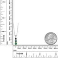 thumbnail image 2 of Gem Stone King 925 Silver and 10K Yellow Gold Round Green Nano Emerald Blue Diamond and Black Onyx Pendant Necklace for Women (0.55 Cttw, Gemstone May Birthstone, with 18 inch Chain), 2 of 3