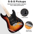 thumbnail image 3 of Zimtown Full Size Electric Guitar for Beginner with 20 Watt Amp and Accessories, Black Pickguar, Sunset/Brown, 3 of 7