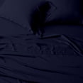 thumbnail image 3 of 4 Piece King Size Sheet Set- 100% Cotton 400 Thread Count Sheet Set- Navy Blue Solid - Luxurious Bedding, 3 of 5