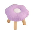 thumbnail image 4 of Step Stool Footrest Flower Shape Multipurpose Cartoon Foot Rest, Soft Ottoman Sofa Stool for Bedroom, Entryway, Apartment Bedside Living Room Violet, 4 of 8