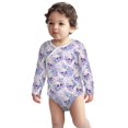 thumbnail image 2 of Xecao white Skull crystal flower Print Baby unisex-baby Cotton Long-sleeve Bodysuits-2 Years, 2 of 6