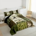 thumbnail image 3 of Feelyou Farmhouse Hunting Men Full Size Comforter Sets, Green Camouflage Abstract Bedding Comforter Set, Deer Animal Reversible Bedding Sets, Breathable Home Decor, 3 Pieces, 3 of 8