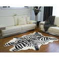 thumbnail image 5 of Luxe Faux Hide Rug 5.25x7.5 Zebra Black White Denton Design, 5 of 5