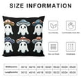 thumbnail image 5 of COMIO Halloween Pillow Covers Halloween Ghosts Mushroom Decor Pillowcase Black Holiday Farmhouse Throw Pillows Indoor Outdoor Couch Cushion Case for Home Sofa Decorations, 5 of 5