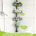 Corner Shower Caddy Tension Pole, Rustproof Stainless Steel Tension Rod ...