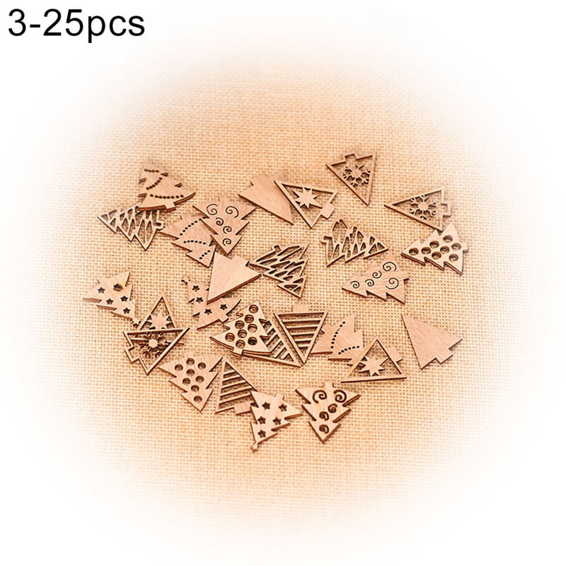 Details about   EG_ 25Pcs Wood Star Heart Gift Box Xmas Tree Stocking Hanging Ornament Party Dec 