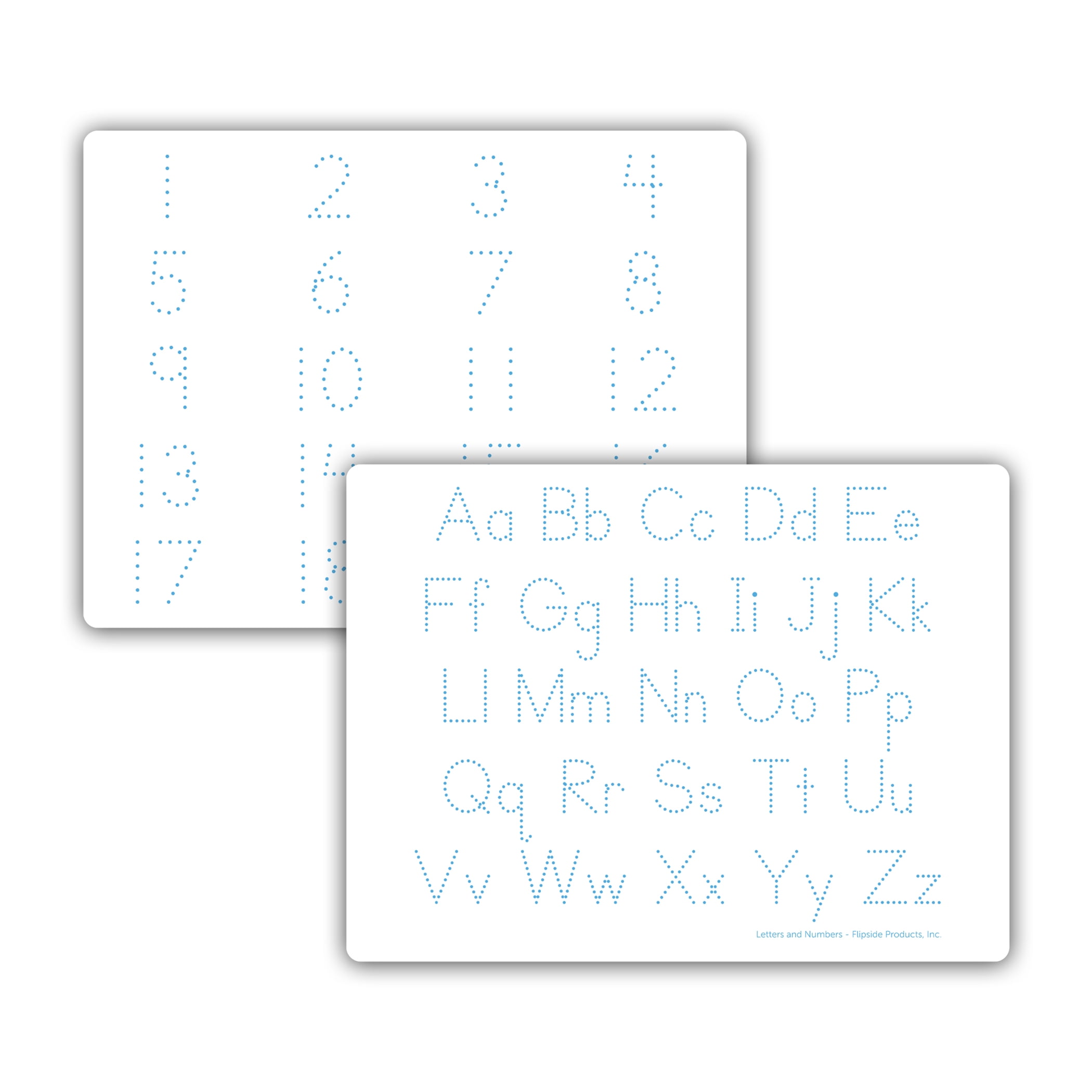9" x 12" Letters and Numbers, Two-Sided, Dry Erase Learning Mat - 24 Pack