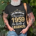 thumbnail image 3 of November 1959 Birthday Life Begins In November 1959 V2 TShirt, 3 of 6
