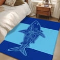thumbnail image 5 of Shark Washable Area Rugs 3'x5', Summer Beach Low Pile Throw Living Room Rug Non-Slip Sturdy Edge Binding Carpet for Indoor Entryway Bedside Kitchen, 5 of 9